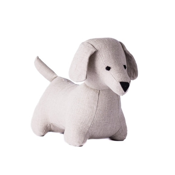 NWT Linen Perch Paolo Natural Linen Stuffed Puppy - Picture 11 of 12